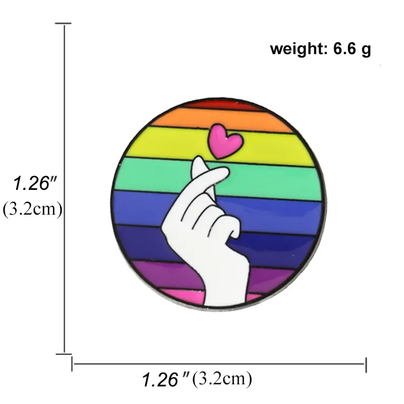 Colorful Rainbow Pin Metal Pride Pins Versatile Unisex for Backpack Clothing Asexual Gay Lesbian Enamel LGBT Brooch for Men Lady