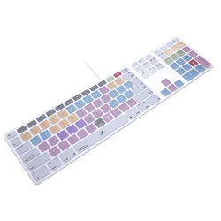 Silicone Shortcuts Hotkey Keyboard Cover Skin US & EU Version for iMac G6 MB110LL/B A1243 with Thin Numeric Keypad