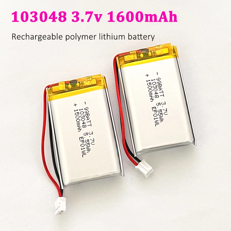 103048 3.7V 1500mAh Lipo Battery Polymer Lithium Batteries for Bluetooth Speaker Headset Electric Toothbrush Rechargeable Cell