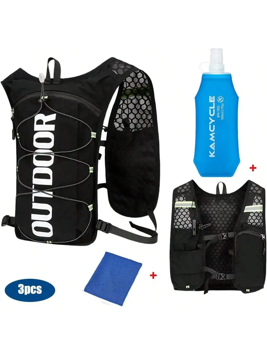 

Рюкзак-жилет для бега с бутылкой для воды и полотенцем, гидратационный жилет, гидратационный рюкзак Camel, легкий держатель для телефона для мужчин и женщин