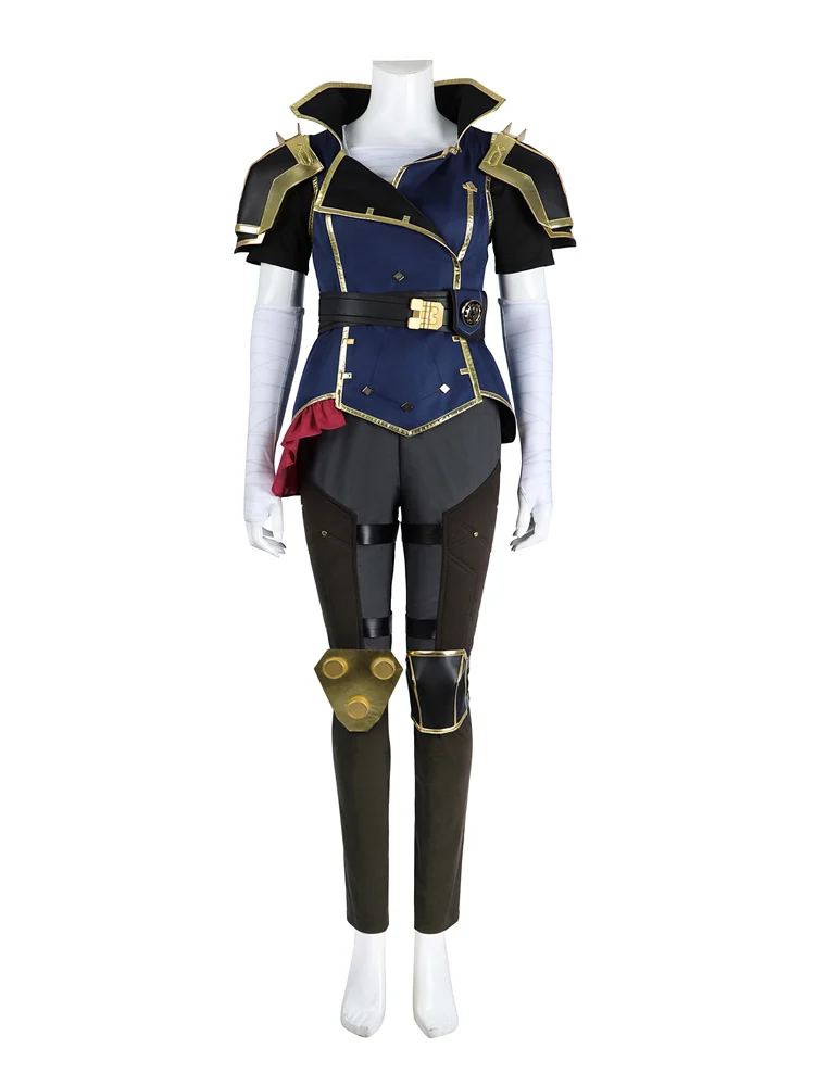 Gioco LOL Arcane Vi Costume Cosplay Donna con accessori Vestito da festa di Halloween