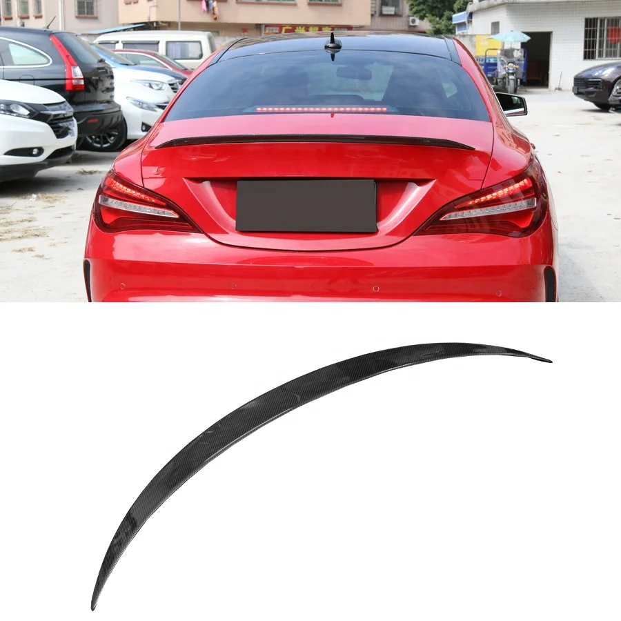 AM G style Carbon Fiber Rear Bumper Lip Spoiler For Mercedes-Benz CLA Class W117 2013+Car Accessories