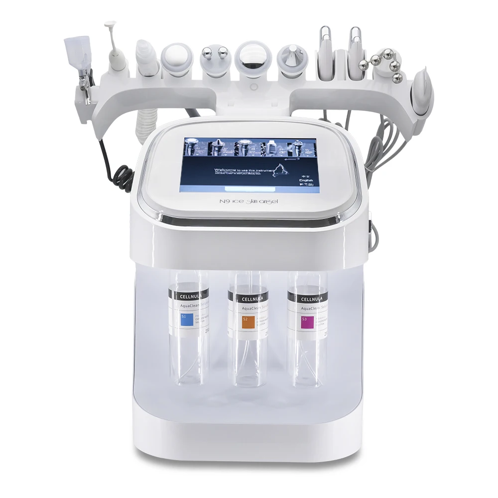 Moonic 10-in-1 Water Oxygen Jet Peel Hydro Beauty Machine Water Oxygen Hydraulic Facial, Microdermabrasion Scrub Exfoliating, RF Lifting & Blackhead Remover for Home Use