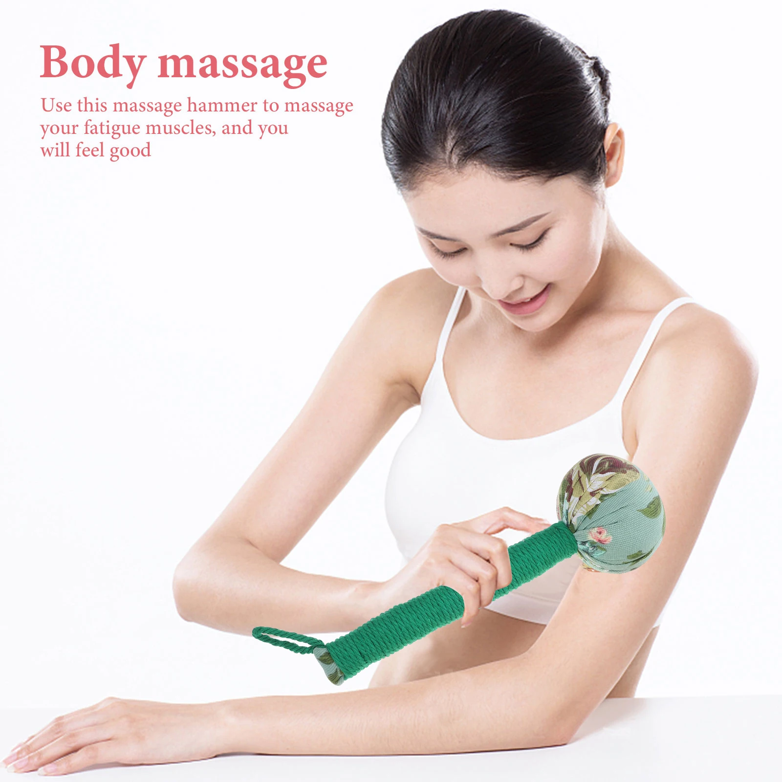 

2Pcs Stylish Mugwort Massage Hammer Handheld Back Massager Creative Manual Therapy Tool Full Body Recovery