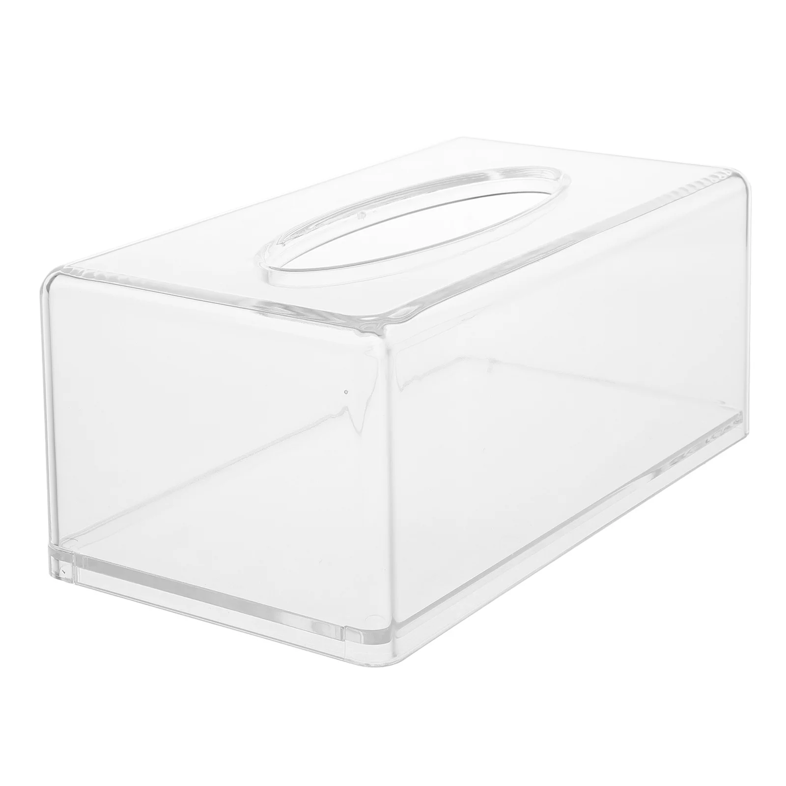 Clear Acrylic Tissue Box Holder Simple Rectangular Paper Napkin Cointainer Oragnizer for Car Home End Table