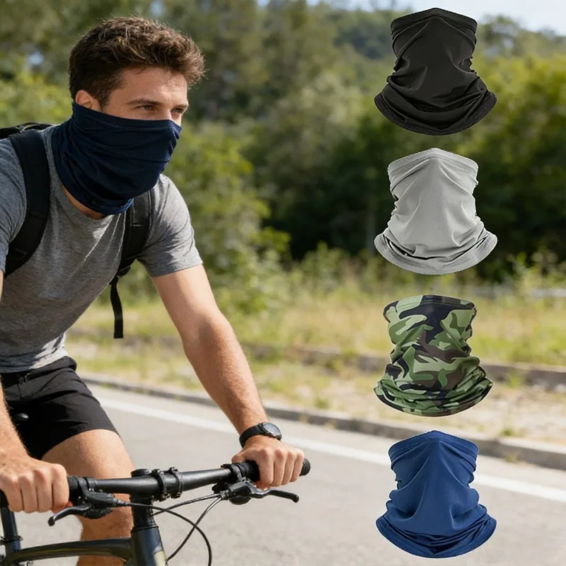 Sommer Taktisches Bandana Camo Atmungsaktive Gesichtsmaske für Radfahren, Jagd, Laufen, Wandern, Skifahren, Sport, Nackenschutz, Schal, Fahrrad, Herren