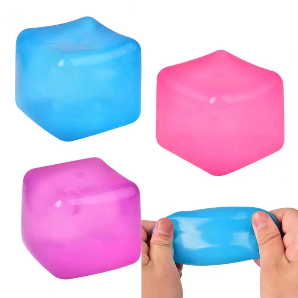 Handheld Stress Cube Stress Cube Toy Stress Relief Toy Set for Kids Teens Adults 3pcs Ice Cube Soft Ball Anxiety Decompression