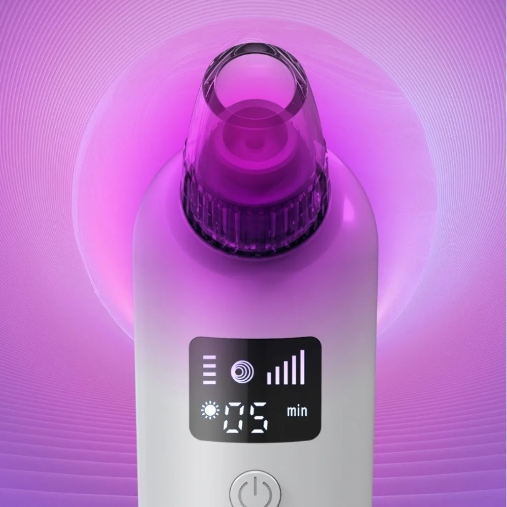 Electric Blackhead Remover Deep Cleaning Small Bubble Pore Vacuum Cleaner USB Rechargeable Hot Compress Function