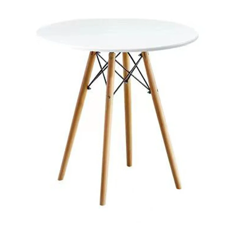 

#Modern Scandinavian Beech Wood Dining Table Small Apartment Coffee Milk Tea Shop Negotiation Internet Celebrity Home White