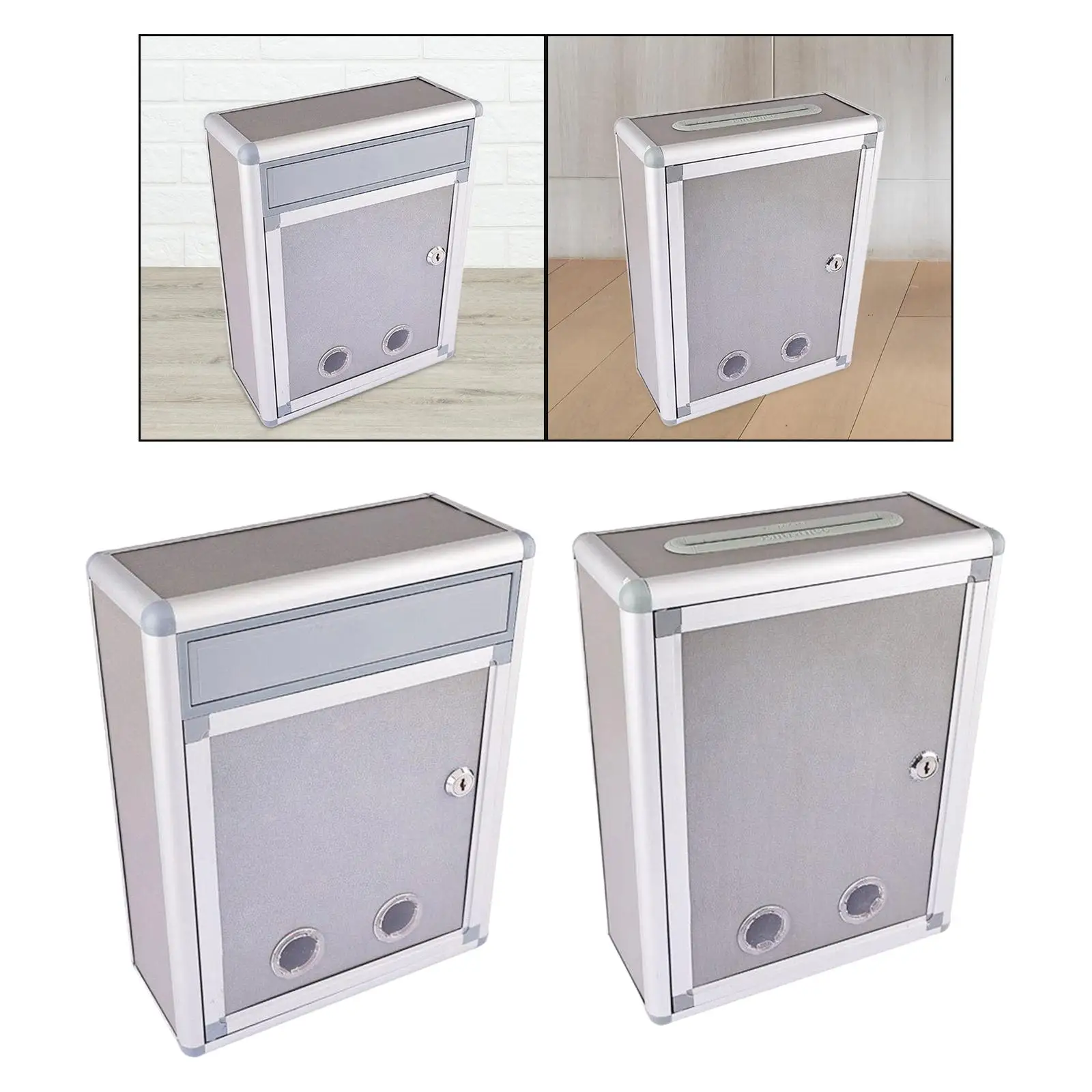 Mailbox with Key Lock, Locking Wall Mounted Mailbox, Weatherproof Postbox