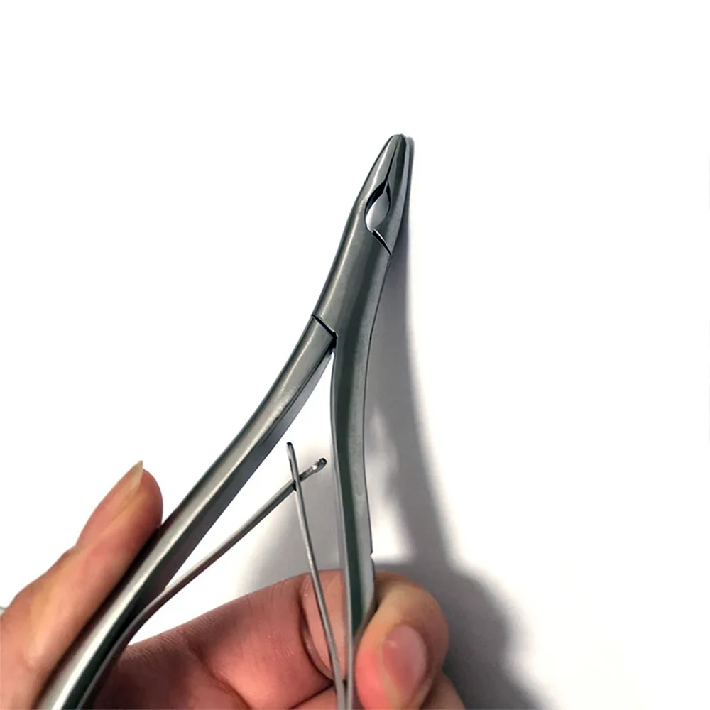 1 قطعة ملقط العظام المنحني للأسنان-أداة جراحية لتقويم الأسنان ، كماشة الأسنان لأدوات جراحة الفم #5