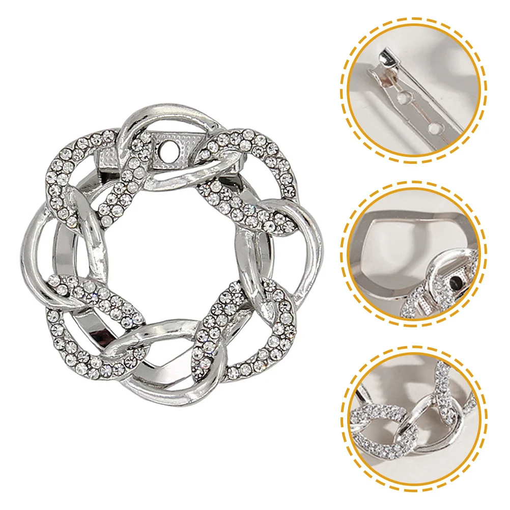 وشاح حلقة مشبك مشبك حريري كليب الملابس التفاف حامل للنساء تي شيرت وشاح السحابة فستان ملحقات للتزيين