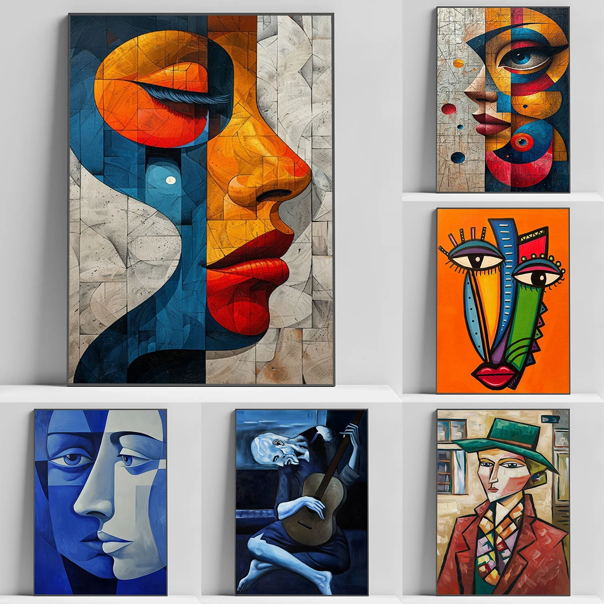 

P-Picasso Abstract Art Poster Living Room Decor Decorative Wall Sheets Home Interior Decoration Vintage Coffee House Bar Posters