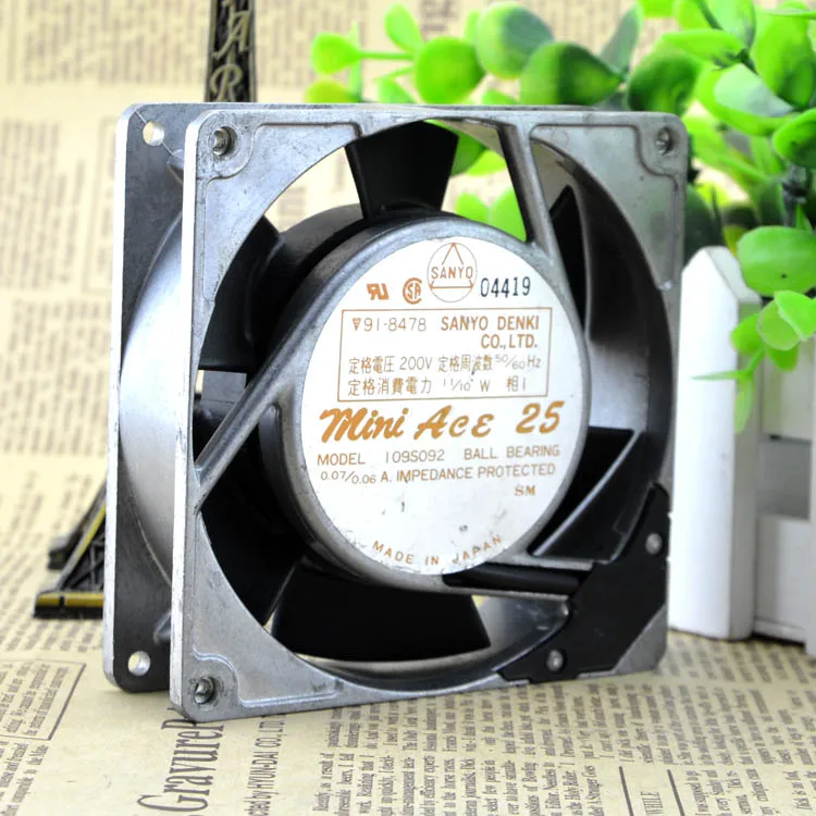 ORIGINAL 109S092 200V 11 10W 0.07 0.06A 909025MM ALUMINIUM FRAME FAN