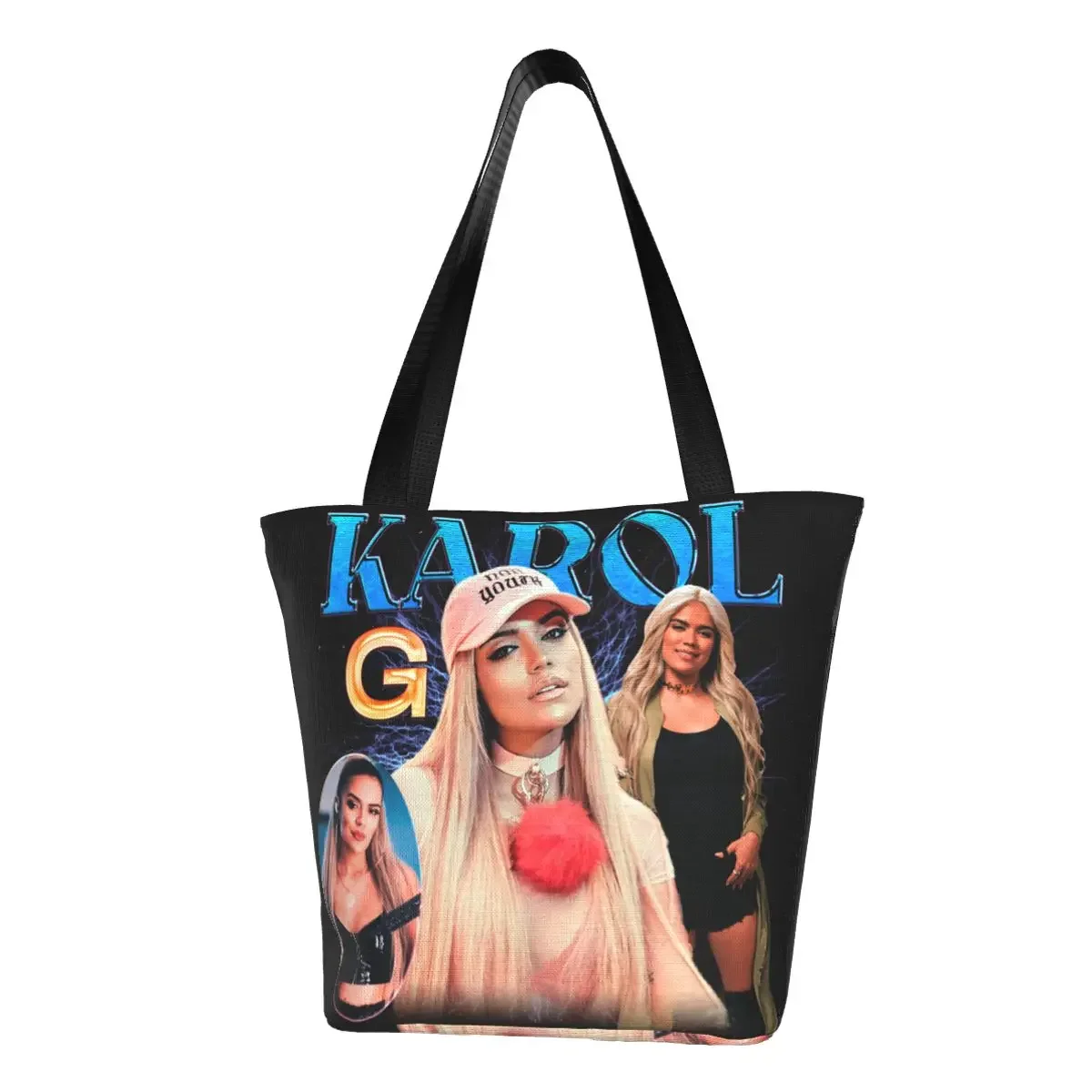 

Сумка для покупок Karol G в стиле хип-хоп, многоразовые большие уличные сумки унисекс