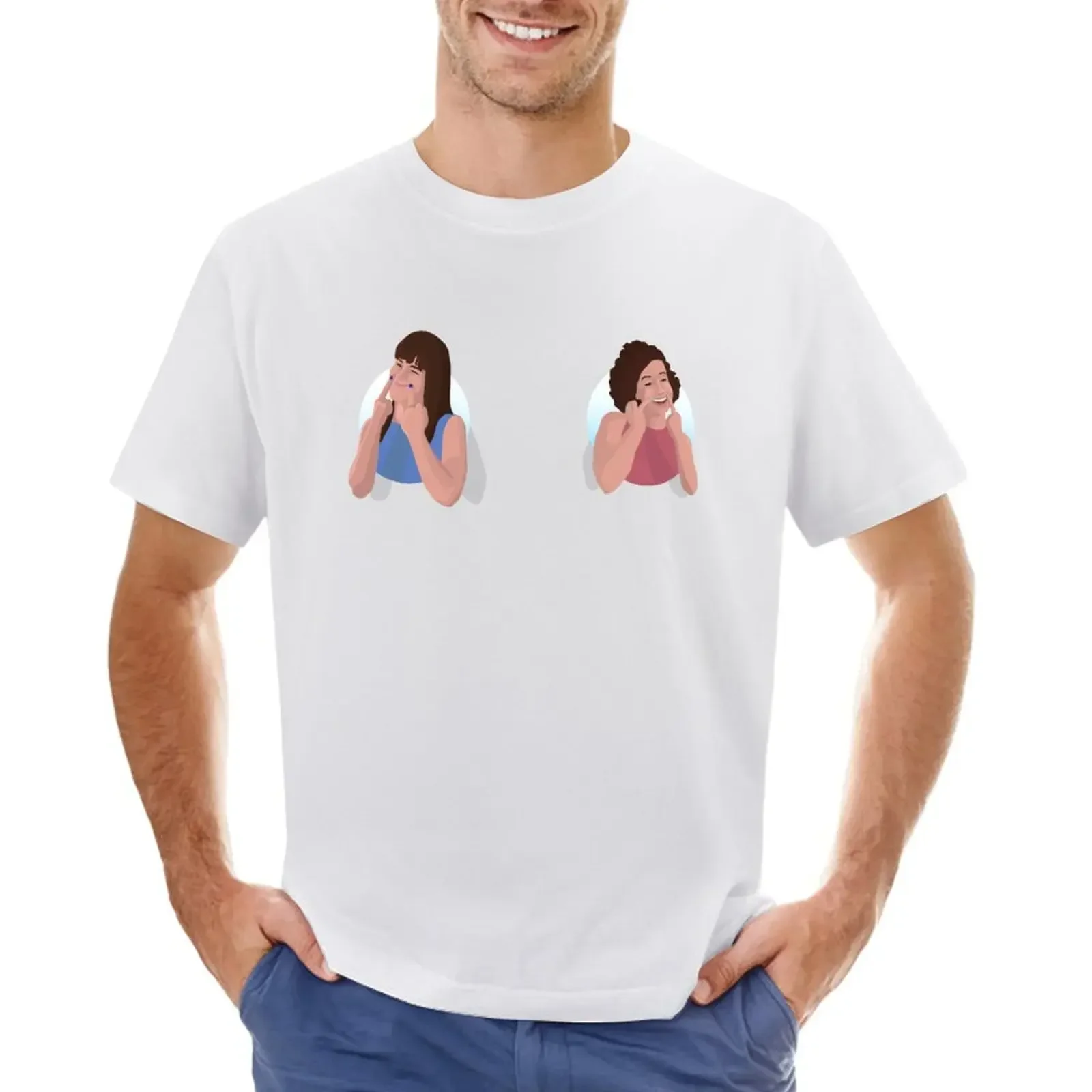 

That Broad City Smile T-shirt summer tops oversized men t shirt