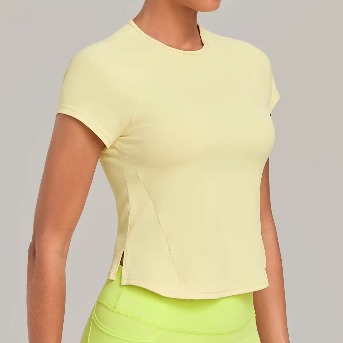 Women's Yoga Top Sport Short Sleeved Yoga T Shirts Fitness Clothes Yoga Shirt Gym Top Women Running Sports Shirts Top Activewear