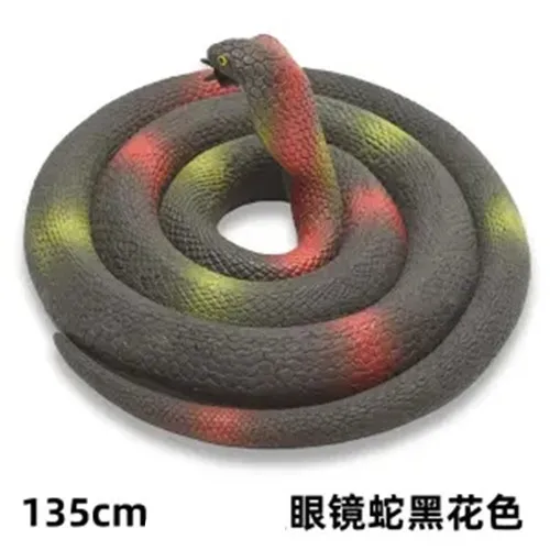 Funny Horrible Fake Snake Scare Props Children Soft Plastic Spoof Large Cobra Field Snake Whole Person Prank Gift