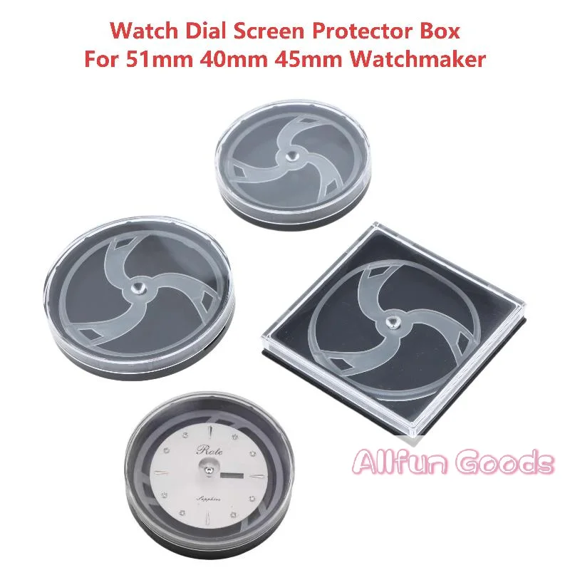 45mm 50mm 51mm Watch Dial Screen Protector Box With Transparent Dustproof Cover Design For Watchmakers Tools Watch Accessories