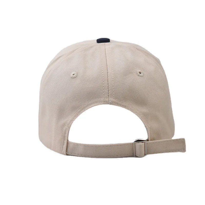 Fashion Two-color Cotton Baseball Cap for Women and Men  Khaki Green Streetwear Hip Hop Hats Outdoor Shade Couple Embroidery Cap