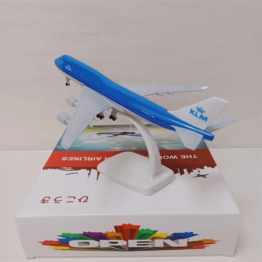 20cm Alloy Metal AIR Netherlands KLM Airline Boeing 747 B747 Airplane Model Airways Plane Model W Wheels Aircraft Aeroplane