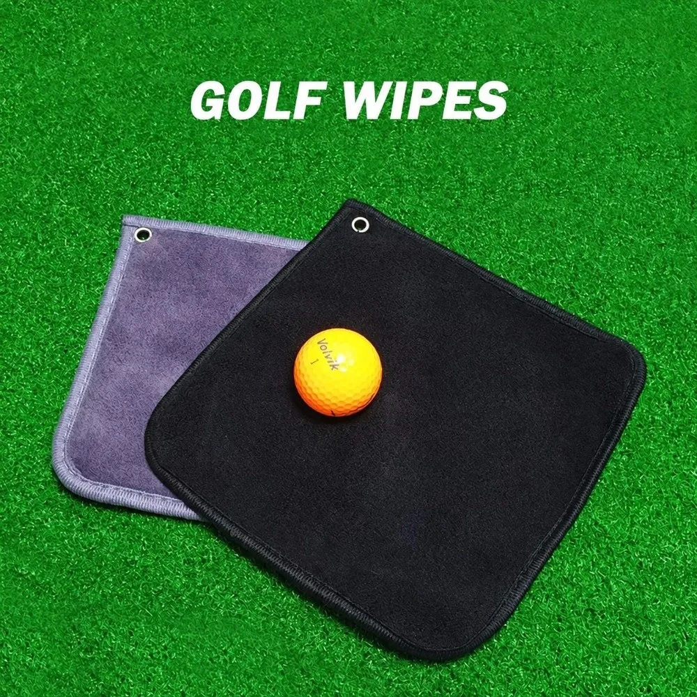 Durable Microfiber Golf Towel with Retractable Hook Absorbent Golf Wipe Cloth Quick Drying Golf Cleaning Cloth Golf Supplies