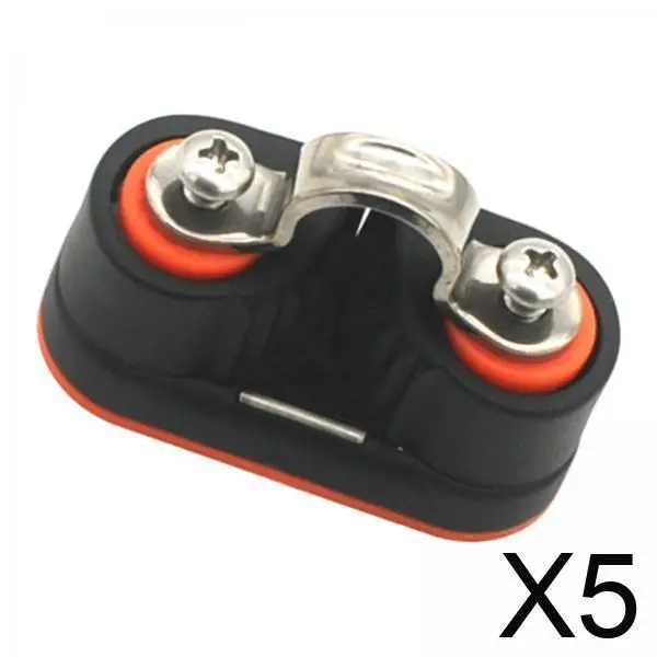 

Rope Cam Cleat Ball Bearing Composite Nylon Light Weight Mount Black Sailboat Kayak Accessories for Boat Pilates