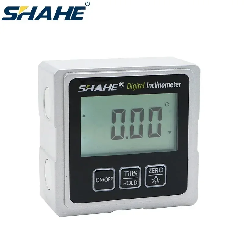 SHAHE Digital Level Inclinometer Protractor With 3-sides Magnets Angle Finder Level Measuring Instruments