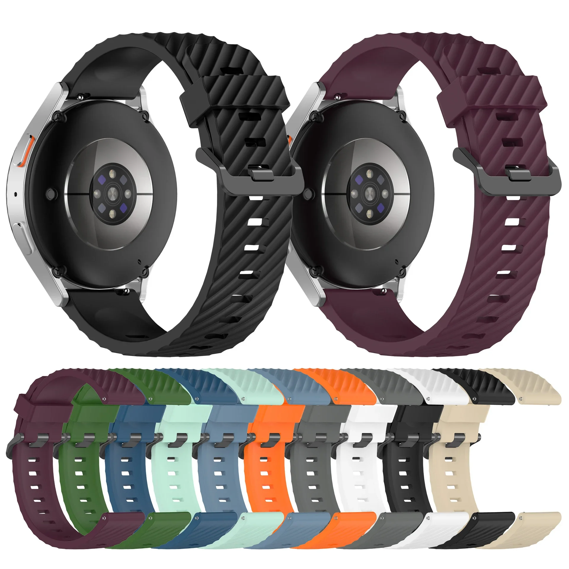Pop 20mm/22m Silicone Strap For Samsung Galaxy Watch 7 6 4 5 Pro 45mm 40mm 44mm 6 Classic 43mm/47mm Bracelet For Huawei GT3 Pro