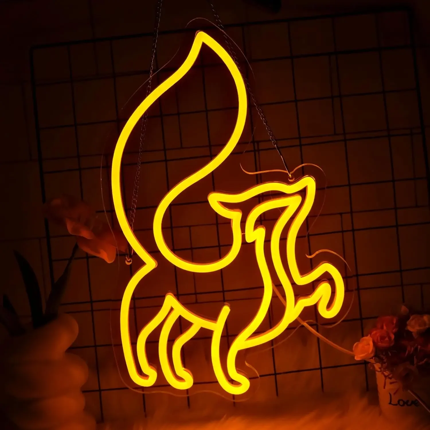 

Неоновая вывеска Fox с USB-подсветкой, регулируемая, светодиодная, для декора стен в спальне, игровой комнате, гостиной, подарки на день рождения