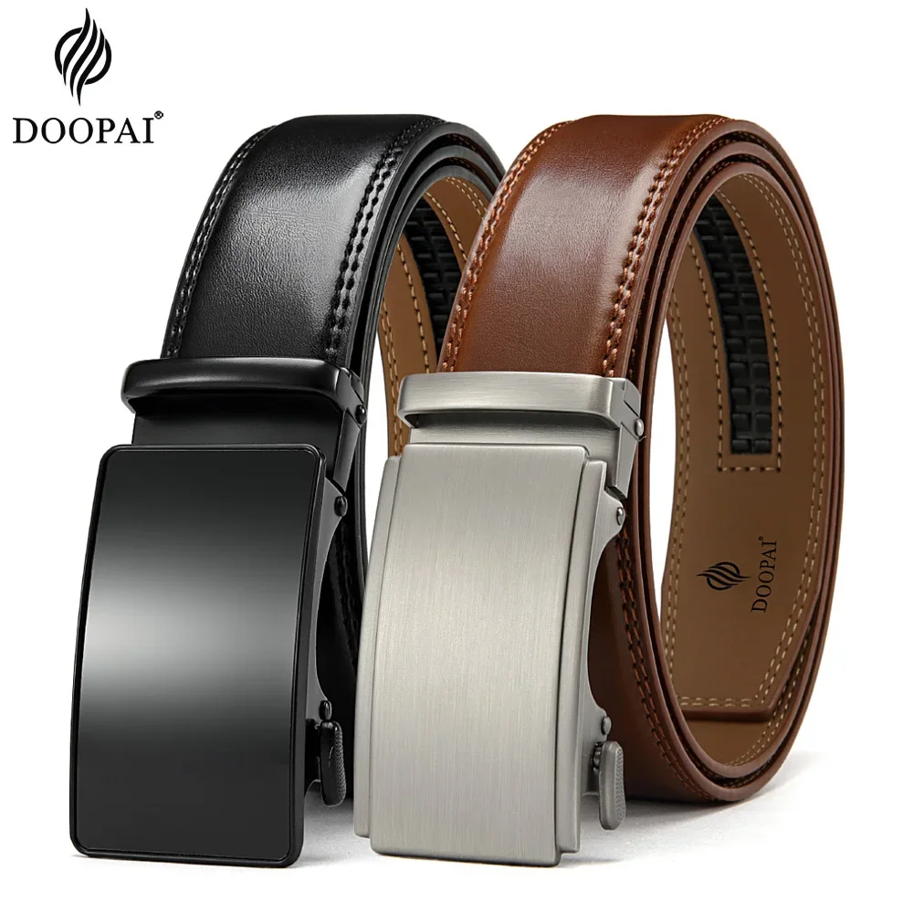 Männer Leder Gürtel Automatische Schnalle Gürtel Mode Legierung Gürtel Echtes Leder Luxus Gürtel für Männer Business Luxus Designer Kleidung – Detail 15