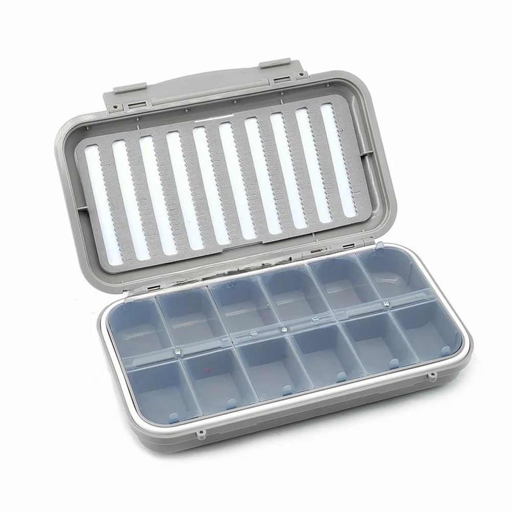 Waterproof For Fly Fishing Lure Case with EVA Memory Foam Cutouts and Transparent Sections for Hook and Lure Sorting