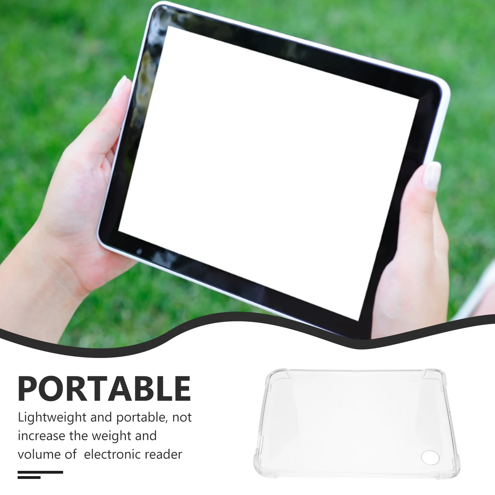

2 pcs 6 Inch E-Reader Case Transparent Soft Silicone Protective Shell For Electronic Book Sleeve Clear Antislip Ebook Reader