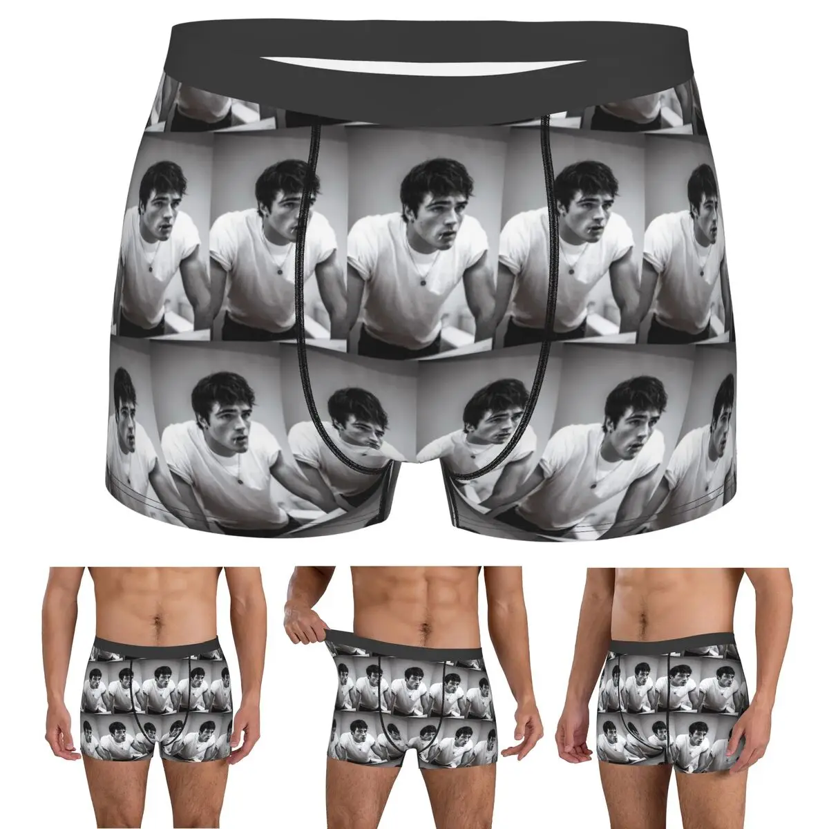 Boxer Underpants Shorts Jacob Elordi Australian Actor Panties Male Breathable Underwear for Homme Man Boyfriend Gifts