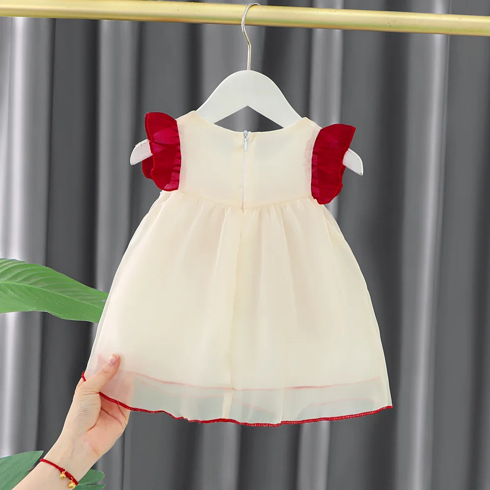 Baby Girl Dress Summer Bow Mesh Girls Princess Dress Cute Girls Weekend Dresses