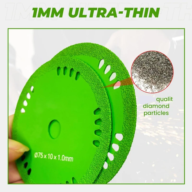 ABVJ-Rock Slab Grinding Disc 2.95Inch Glass Cutting Disc For Angle Grinder, 0.04Inch Ultra Thin 3Pcs