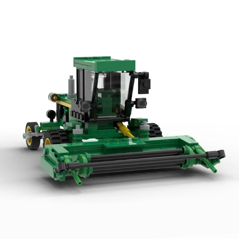 QWERT City Car Model MOC Building Bricks Agricultural Windrower Machinery Modular Technology Holiday Gifts Assemble Toys Suit