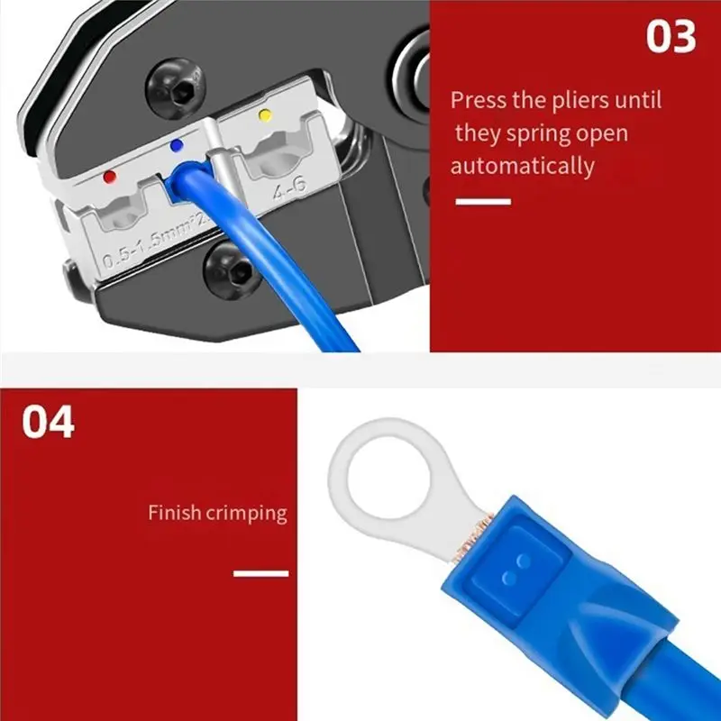HS-30J Multi-Function Crimping Pliers Crimping Pliers Set Cold Press Insulated Terminal Spring Terminal Pliers-[A22I Store]