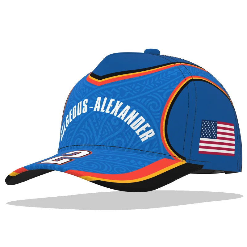 

Oklahoma City Baseball Cap Free Custom Made Name Number Shai Gilgeous Alexander Jersey Game Usa Basketball Driver Peaked Sun Hat