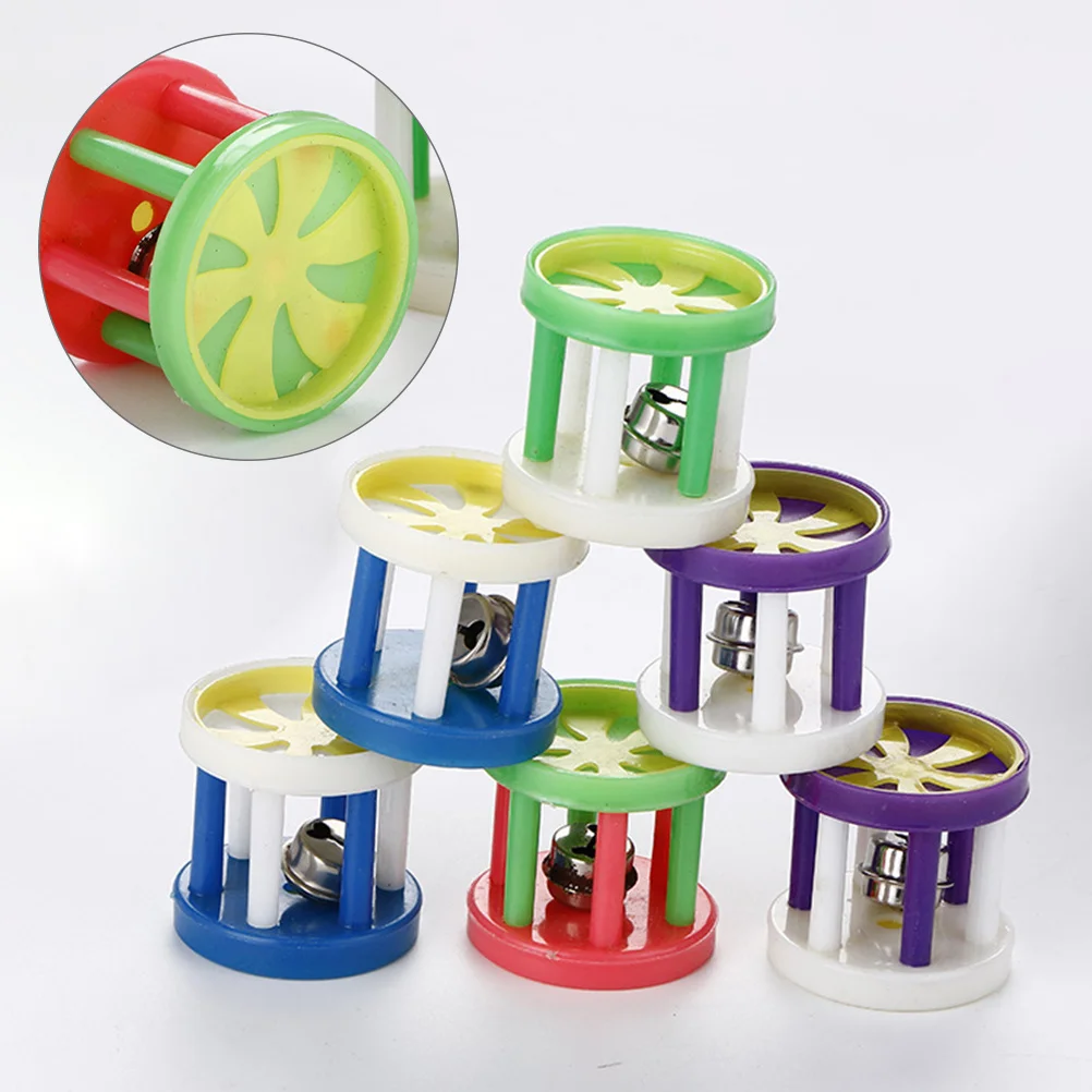 

5 Colors Plastic Hollow Ball Bell Pet Dog Cat Small Sound Ball for Chewing and Training Plastic Bell Pet Toys