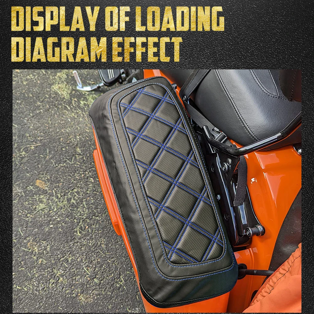 Motorcycle Saddlebag Speaker Lid Cover Hard Side Bag Cover For Harley Touring Road Street Glide Ultra Limited FLHTK CVO 2014-24