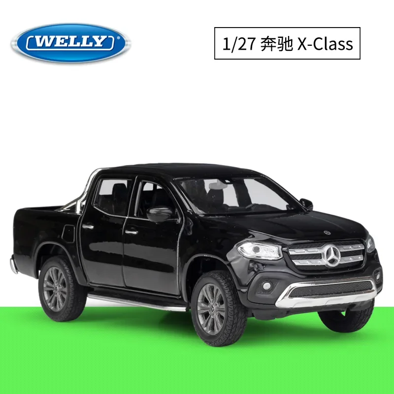 WELLY Diecast 1:27 Car Pickup Truck Metal Mercedes Benz X-Class Model Car Alloy Toy Car For Kids Crafts Decoration Collection