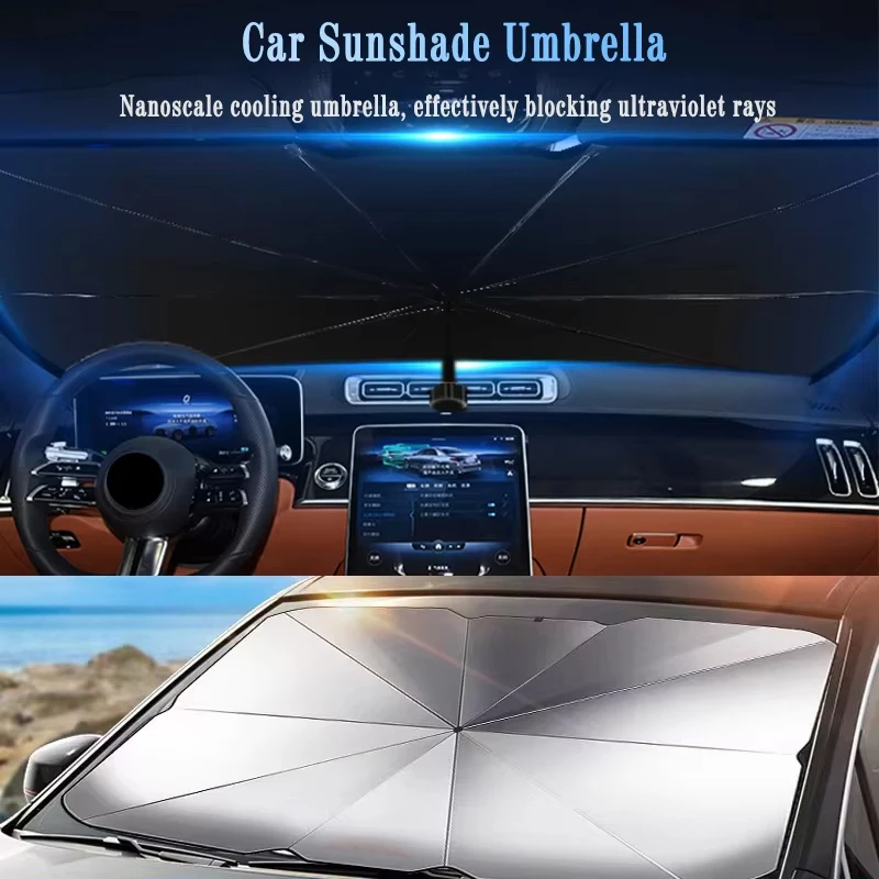 

Car Sunshade Front Window Parasol Foldable Umbrella Style Auto Windshield Sun Shade Protection Car Accessories