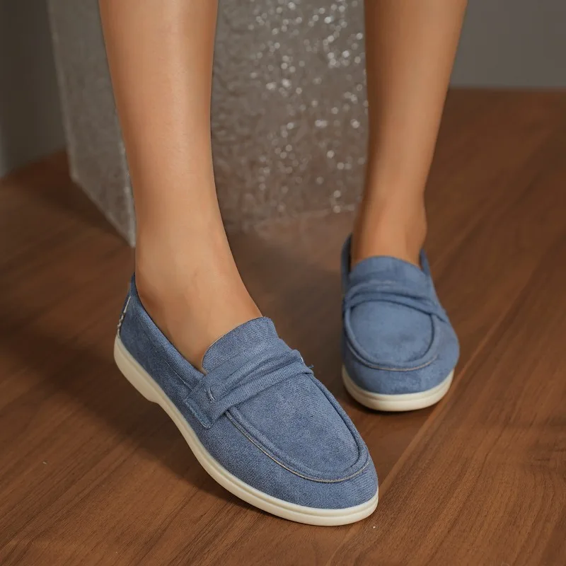 

Женская осенняя обувь без шнуровки в новом стиле, осень 2023, большие размеры, удобная обувь на плоской подошве в стиле ретро, простая, модная и легкая обувь