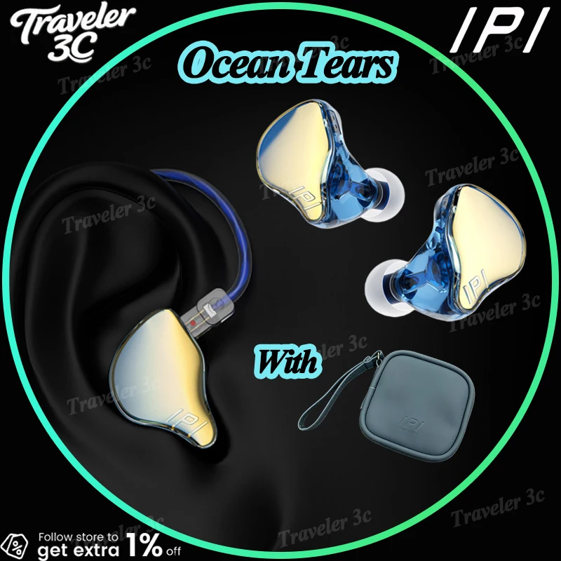 

IPI Ocean Tears Gaming InEar Earphone 10mm Dynamic + Planar Hybrid Driver 3D Printed Cavity Gaming EQ Esports Mode Earphones