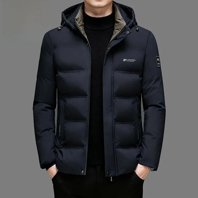 

Pierre Cardin Men's Thiened Warm Cotton Jaet Winter Faion Ci Casual Long Sve ort Coat Windproof Cold Proof