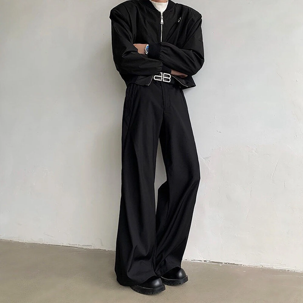 

Dark Style Fashion Pleated Design Suit Pants For Men 2025 Autumn New Style Trend Casual Wide-Leg Pants Drape Mopping Pants Men