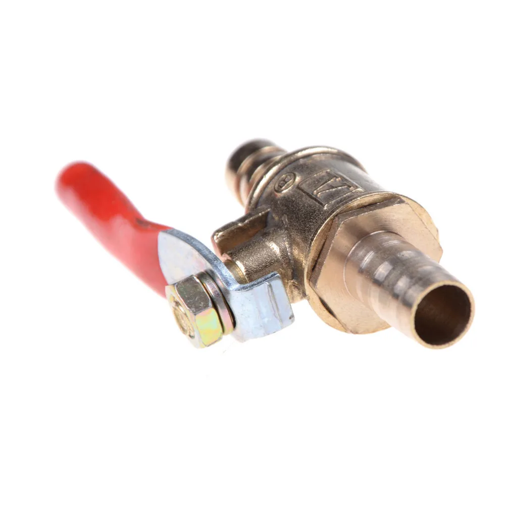 1/4ท่อ Barb 6มม.-10มม.ท่อ Barb Inline ทองเหลืองน้ำเชื้อเพลิงแก๊ส Line ปิดบอลวาล์ว Fiting Pipa