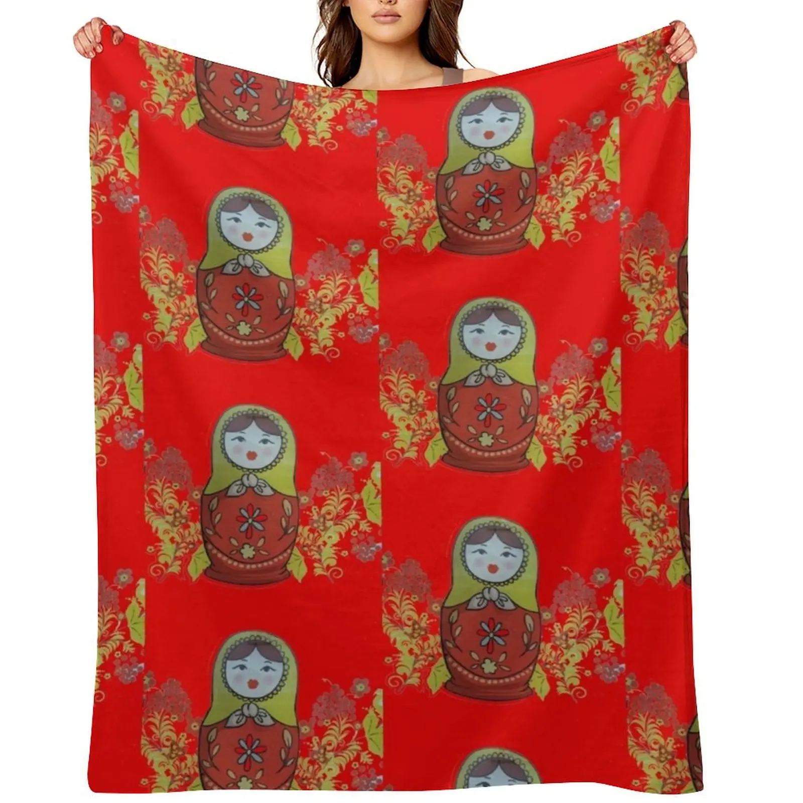 

POUPEE RUSSE Throw Blanket christmas gifts Designers for winter Blankets Sofas Of Decoration Blankets