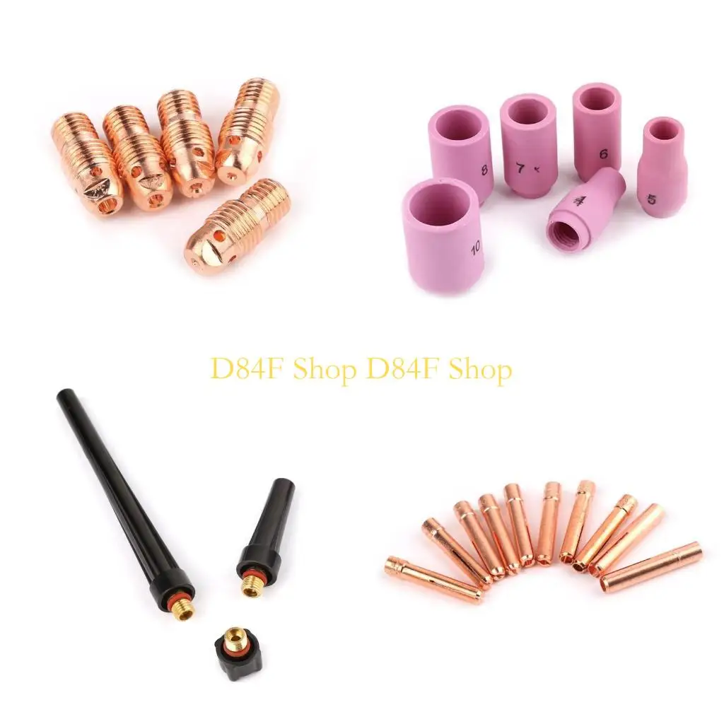 

D84F 46 шт., чашка сварочной горелки TIG, цанговое сопло, комплект вольфрамовых газовых линз, SR WP9 20 25